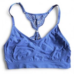 Seamless Lace-Back Bralette in Light Purple